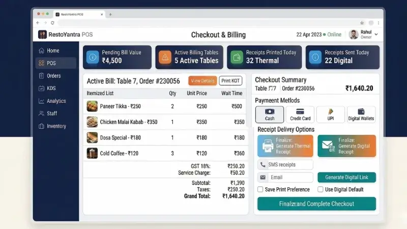 WhatsApp & Thermal Billing